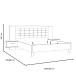 Bettgestell >RICCIANO< Liegefl. 180x200cm, Stabeiche / Betonoptik - 296,5x120x209,9cm (B/H/T)