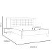 Bettgestell >RICCIANO< Liegefl. 180x200cm, Stabeiche / Betonoptik - 296,5x120x209,9cm (B/H/T)