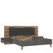 Bettgestell >RICCIANO< Liegefl. 180x200cm, Stabeiche / Betonoptik - 296,5x120x209,9cm (B/H/T)