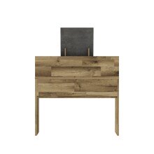 Schminktisch >RICCIANO< Spiegel, 2 Schübe, Betonoptik / Stabeiche - 114,5x147,1x41,3cm (B/H/T)