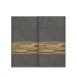 Schwebetürenschrank >RICCIANO< 2 Böden, 2 Stangen, Stabeiche/ Dunkelgrau - 220,1x210,5x61,2cm (B/H/T)