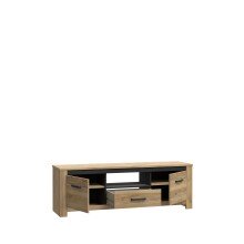 TV-Schrank >SAN CAYETANO< 2 Türen, 1 Schub, 1 Fach, Mauvella Eiche - 161,4x54,1x42,2cm (B/H/T)