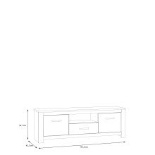 TV-Schrank >SAN CAYETANO< 2 Türen, 1 Schub, 1 Fach, Mauvella Eiche - 161,4x54,1x42,2cm (B/H/T)