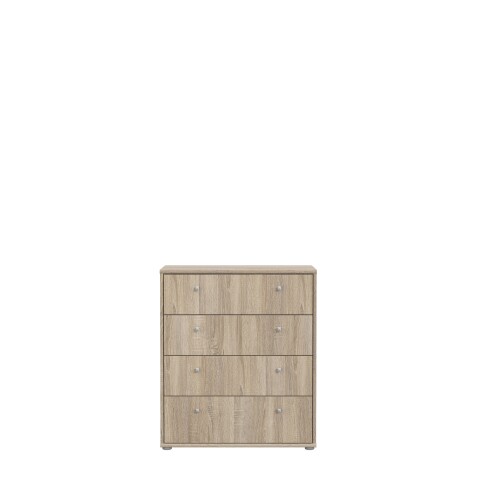 Kommode >TEMPRA2< 4 Schubladen, in Sonoma Eiche Dekor - 73,7x85,5x34,8cm (BxHxT)