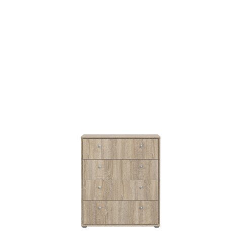 Kommode >TEMPRA2< 4 Schubladen, in Sonoma Eiche Dekor - 73,7x85,5x34,8cm (BxHxT)