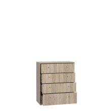 Kommode >TEMPRA2< 4 Schubladen, in Sonoma Eiche Dekor - 73,7x85,5x34,8cm (BxHxT)
