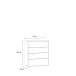 Kommode >TEMPRA2< 4 Schubladen, in Sonoma Eiche Dekor - 73,7x85,5x34,8cm (BxHxT)