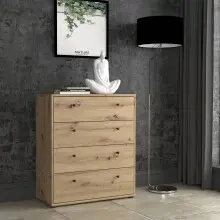 Kommode >TEMPRA2< 4 Schubladen, Artisan Eiche Dekor...