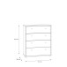 Kommode >TEMPRA2< 4 Schubladen, Artisan Eiche Dekor - 73,7x85,5x34,8cm (BxHxT)
