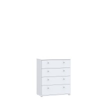 Kommode >TEMPRA 2< 4 Schubladen, weiss - 73,7x85,5x34,8cm (B/H/T)