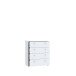 Kommode >TEMPRA 2< 4 Schubladen, weiss - 73,7x85,5x34,8cm (B/H/T)