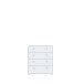 Kommode >TEMPRA 2< 4 Schubladen, weiss - 73,7x85,5x34,8cm (B/H/T)