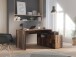Eckschreibtisch >Tempra 2< 3 Schübe, Old – Wood Vintage / Schwarz - 120,6x74,9x151,4cm (B/H/T)
