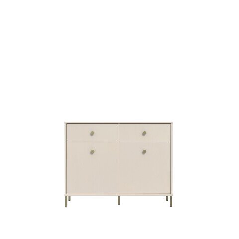Kommode >SALVATRICE< 2 Türen, 2 Schübe, in Sand - 113,7x89,6x41,5cm (BxHxT)