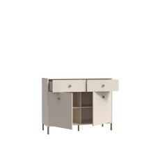 Kommode >SALVATRICE< 2 Türen, 2 Schübe, in Sand - 113,7x89,6x41,5cm (BxHxT)