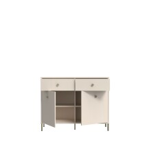 Kommode >SALVATRICE< 2 Türen, 2 Schübe, in Sand - 113,7x89,6x41,5cm (BxHxT)