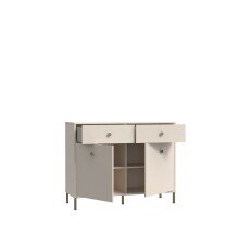 Kommode >SALVATRICE< 2 Türen, 2 Schübe, in Sand - 113,7x89,6x41,5cm (BxHxT)