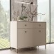 Kommode >SALVATRICE< 2 Türen, 2 Schübe, in Sand - 113,7x89,6x41,5cm (BxHxT)