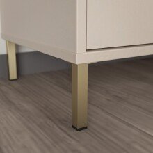Sideboard >SALVATRICE< 3 Türen, 3 Schübe, in sand - 168,4x89,6x41,5cm (B/H/T)