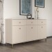 Sideboard >SALVATRICE< 3 Türen, 3 Schübe, in sand - 168,4x89,6x41,5cm (B/H/T)