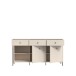Sideboard >SALVATRICE< 3 Türen, 3 Schübe, in sand - 168,4x89,6x41,5cm (B/H/T)