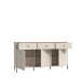 Sideboard >SALVATRICE< 3 Türen, 3 Schübe, in sand - 168,4x89,6x41,5cm (B/H/T)