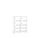 Highboard >SALVATRICE< 4 Türen, 8 Fächer, in sand - 113,7x144x41,5cm (B/H/T)
