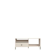 Couchtisch >SALVATRICE< 2 Schübe, 2 Fächer, in sand - 110x48x60cm (B/H/T)