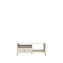 Couchtisch >SALVATRICE< 2 Schübe, 2 Fächer, in sand - 110x48x60cm (B/H/T)