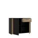 Sideboard >CARDIGAN< 2 Türen, 1 Schub, Artisan Eiche / Schwarz - 115,8x82,3x34,3cm (BxHxT)