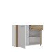 Sideboard >CARDIGAN< 2 Türen, 1 Schub, Weiss / Artisan Eiche - 115,8x82,3x34,3cm (BxHxT)
