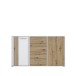 Sideboard >CARDIGAN<  2 Türen, 4 Schübe, Weiss / Artisan Eiche  - 142,6x82,3x34,3cm (BxHxT)