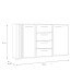 Sideboard >CARDIGAN<  2 Türen, 4 Schübe, Weiss / Artisan Eiche  - 142,6x82,3x34,3cm (BxHxT)