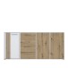 Sideboard >CARDIGAN< 3 Türen, 4 Schübe, Weiss / Artisan Eiche - 179,4x82,3x34,3cm (BxHxT)