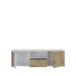 TV-Lowboard >CARDIGAN< 2 Türen, 1 Schub, Weiss / Artisan Eiche - 142,6x43,9x41,5cm (BxHxT)