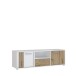 TV-Lowboard >CARDIGAN< 2 Türen, 1 Schub, Weiss / Artisan Eiche - 142,6x43,9x41,5cm (BxHxT)