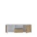 TV-Lowboard >CARDIGAN< 2 Türen, 1 Schub, Weiss / Artisan Eiche - 142,6x43,9x41,5cm (BxHxT)