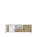 TV-Lowboard >CARDIGAN< 2 Türen, 1 Schub, Weiss / Artisan Eiche - 142,6x43,9x41,5cm (BxHxT)