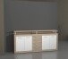 Sideboard >CAVA< 4 Türen, 4 Schübe, Sonoma Eiche / Weiss - 197,5x94,4x36,3cm (BxHxT)