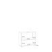Waschbeckenunterschrank >CHAMP< 2 Türen, Betonoptik Dunkelgrau / Weiss Glanz - 69,9x62x28,9cm (B/H/T)