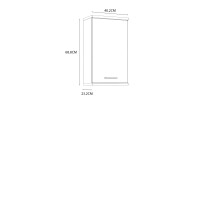 Hängeschrank >CHAMP< Betonoptik / Weiss Glanz  - 40,2x68,8x23,2cm (BxHxT)
