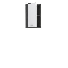 Hängeschrank >CHAMP< Betonoptik / Weiss Glanz  - 40,2x68,8x23,2cm (BxHxT)