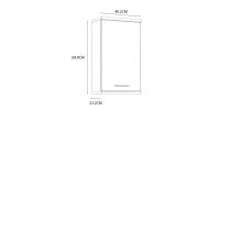 Hängeschrank >CHAMP< Betonoptik / Weiss Glanz  - 40,2x68,8x23,2cm (BxHxT)
