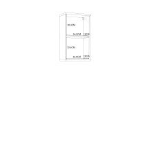 Hängeschrank >CHAMP< Betonoptik / Weiss Glanz  - 40,2x68,8x23,2cm (BxHxT)