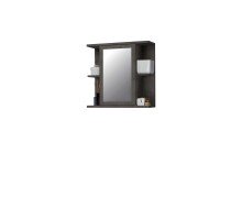 Badezimmerspiegelschrank >CHAMP< in Betonoptik Dunkelgrau - 69,8x68,8x23,2cm (BxHxT)