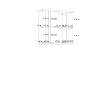 Badezimmerspiegelschrank >CHAMP< in Betonoptik Dunkelgrau - 69,8x68,8x23,2cm (BxHxT)