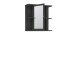 Badezimmerspiegelschrank >CHAMP< in Betonoptik Dunkelgrau - 69,8x68,8x23,2cm (BxHxT)