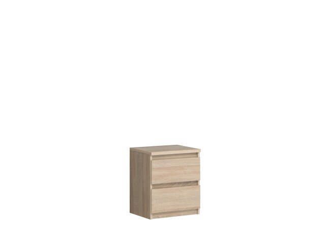 Nachtkommode >CHELSEA< 2 Schübe, in Sonoma Eiche Dekor - 41,8x49,3x34,2cm (BxHxT)