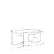 Couchtisch >COFFEE TABLES< in Weiss / Artisan Eiche - 110x45,5x70cm (BxHxT)