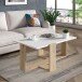 Couchtisch >COFFEE TABLES< in Weiss / Artisan Eiche - 110x45,5x70cm (BxHxT)